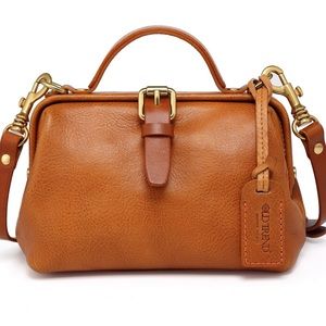 OLD TREND Women's Genuine Leather Doctor Crossbody Bag